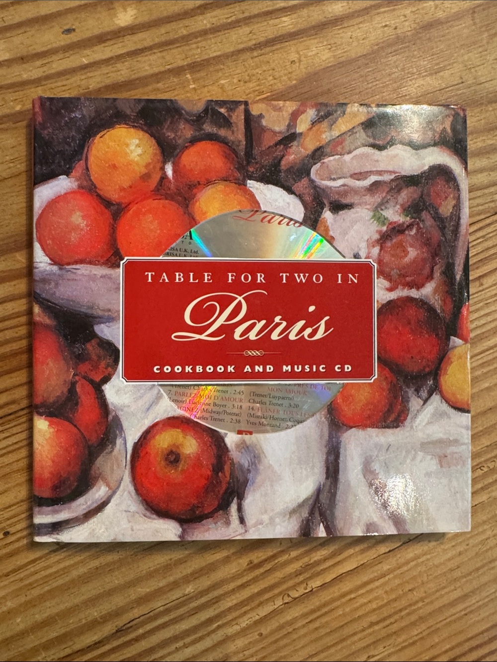 Table for Two in Paris Cookbook & Music CD — Red Cover